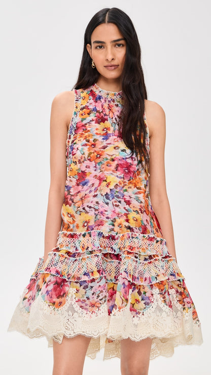 Zimmermann Luna Shirred Lantern Dress