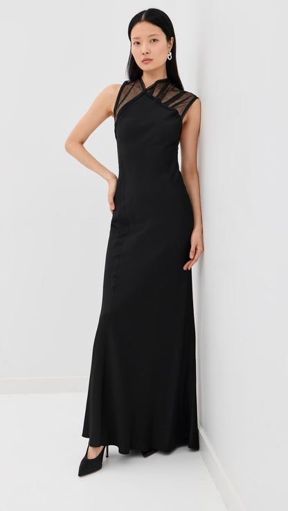 Victoria Beckham Mesh Detail Gown
