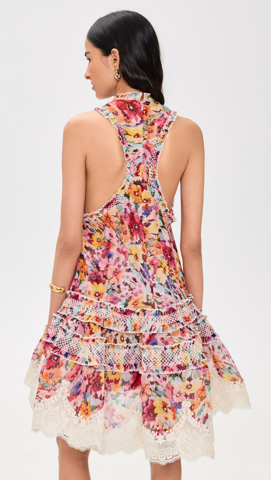 Zimmermann Luna Shirred Lantern Dress