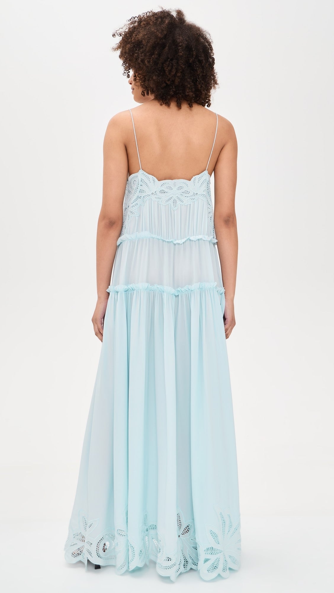 Ulla Johnson Filippa Lace Applique Silk Gown
