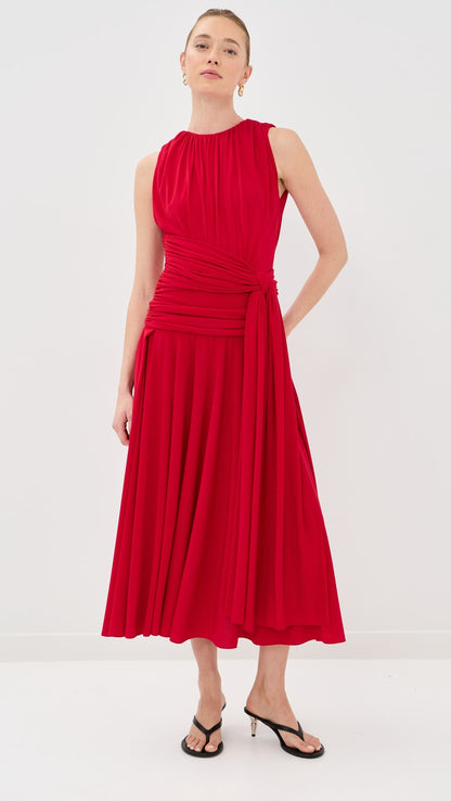 Brandon Maxwell The Isadora Knot-Detailed Draped Maxi Dress