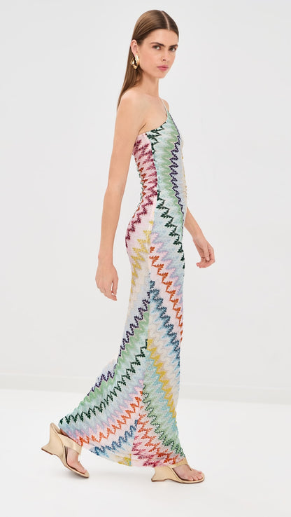 Missoni One Shoulder Long Dress