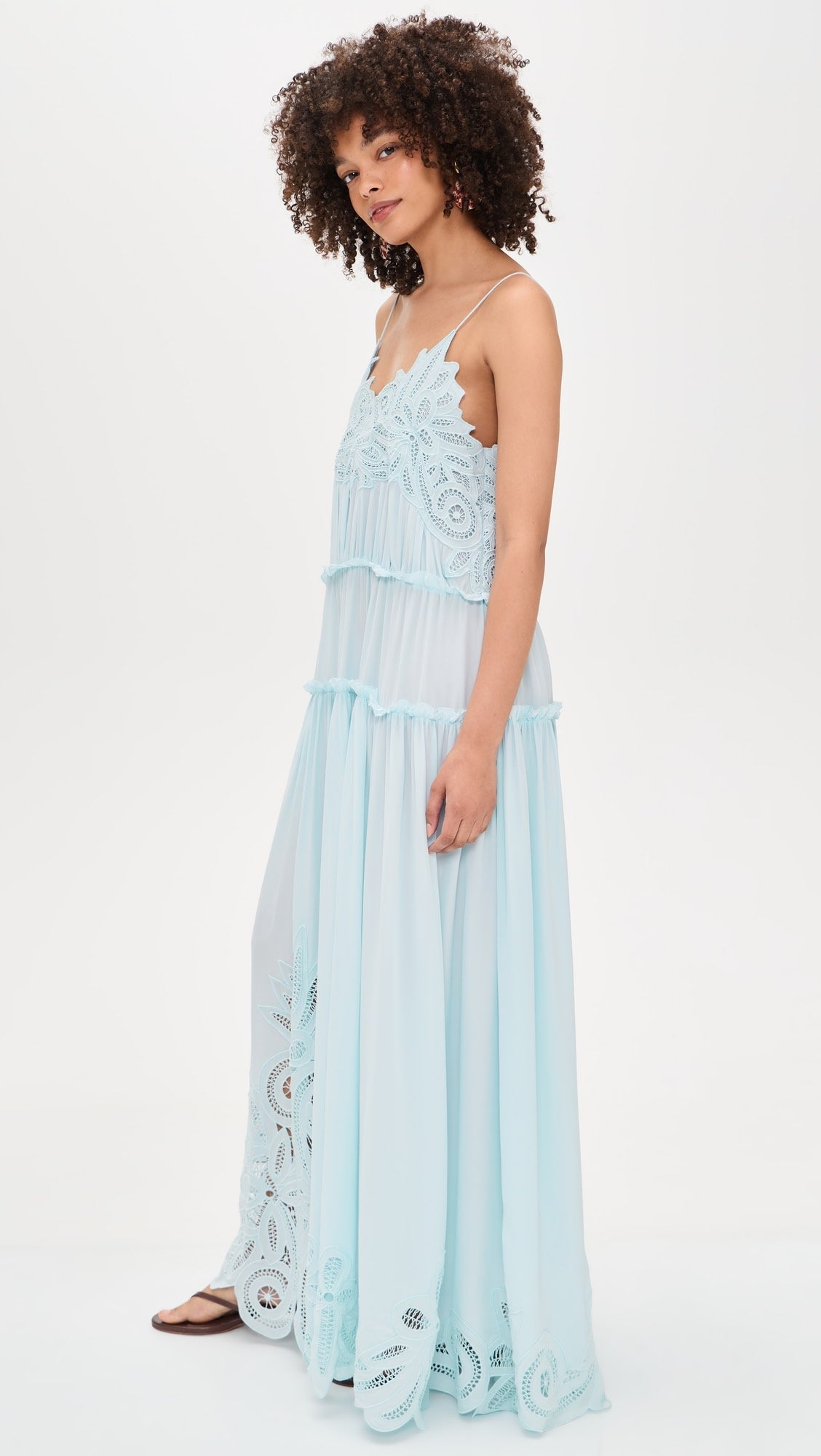 Ulla Johnson Filippa Lace Applique Silk Gown
