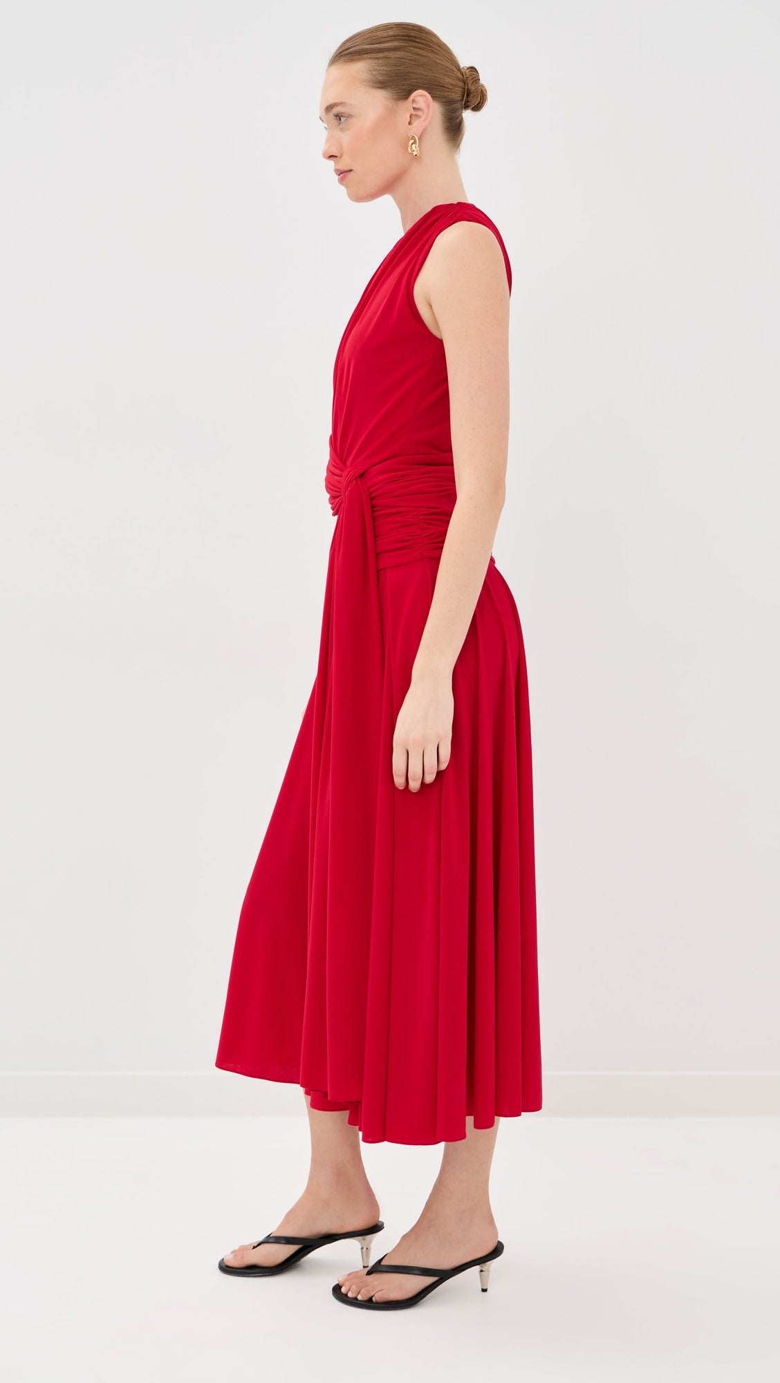 Brandon Maxwell The Isadora Knot-Detailed Draped Maxi Dress