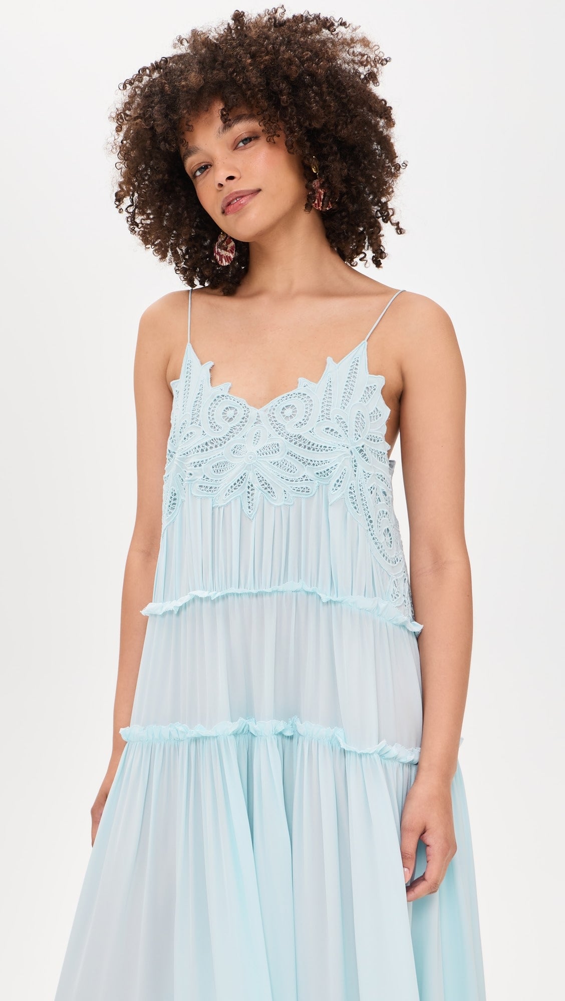 Ulla Johnson Filippa Lace Applique Silk Gown