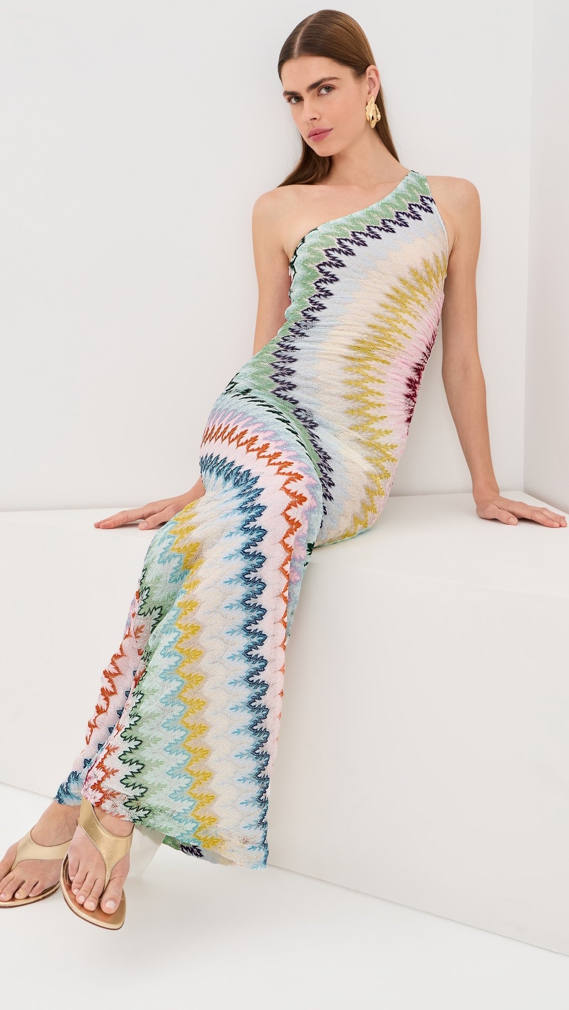 Missoni One Shoulder Long Dress
