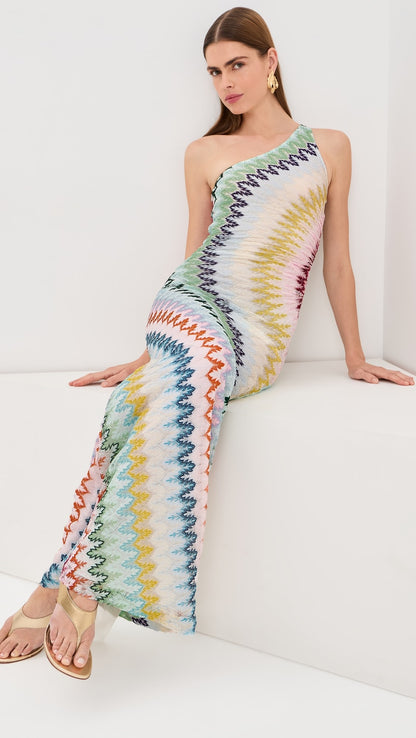 Missoni One Shoulder Long Dress