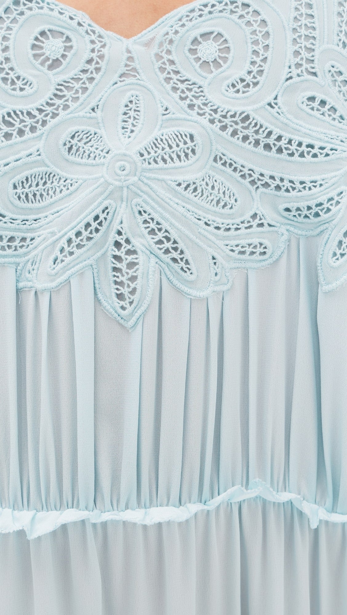 Ulla Johnson Filippa Lace Applique Silk Gown