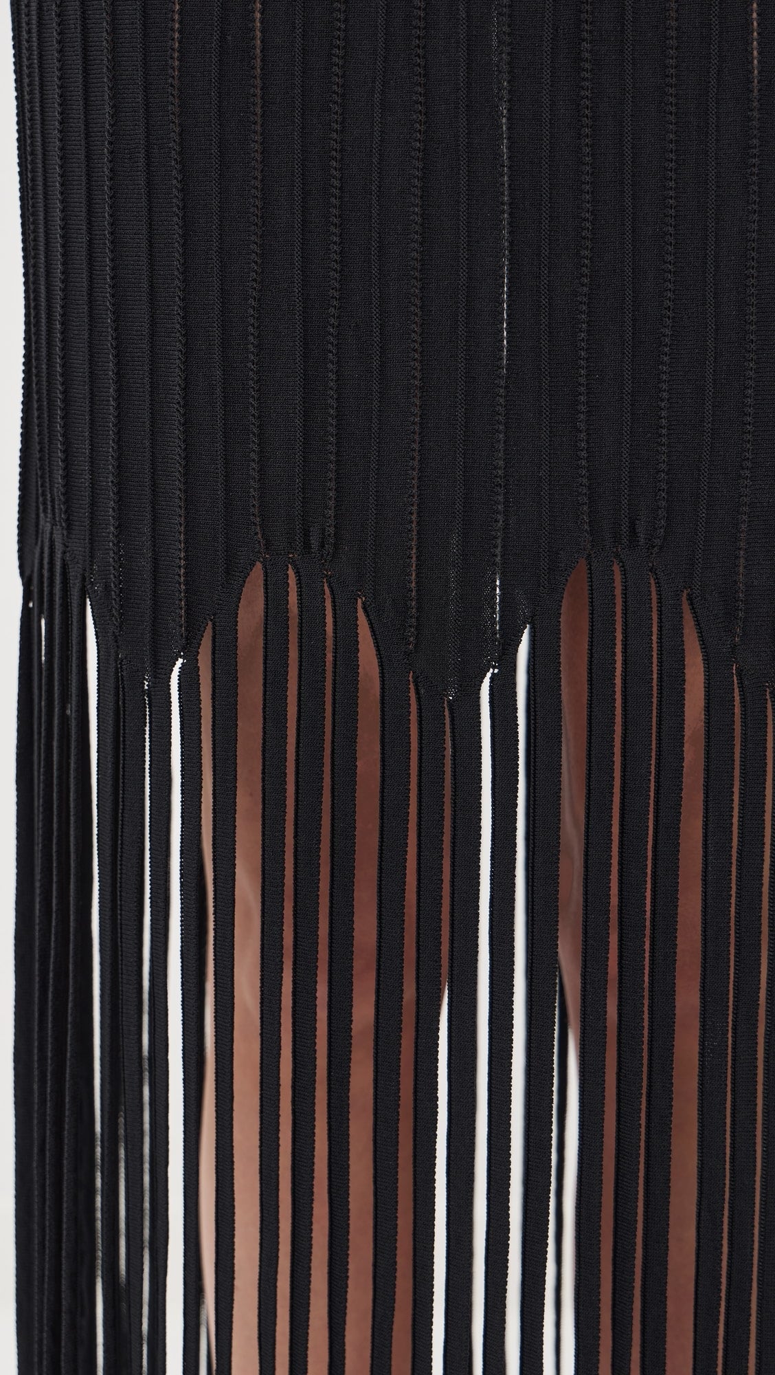 Balmain Thin Fringed Knit Dress