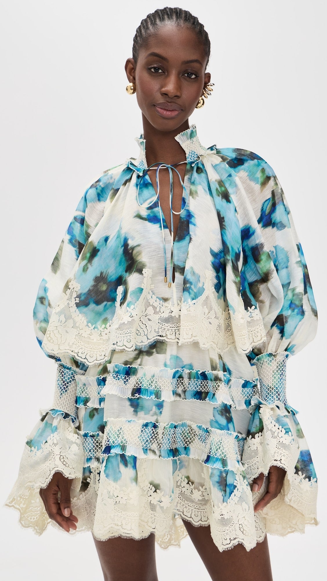 Zimmermann Alchemy Shirred Mini Dress
