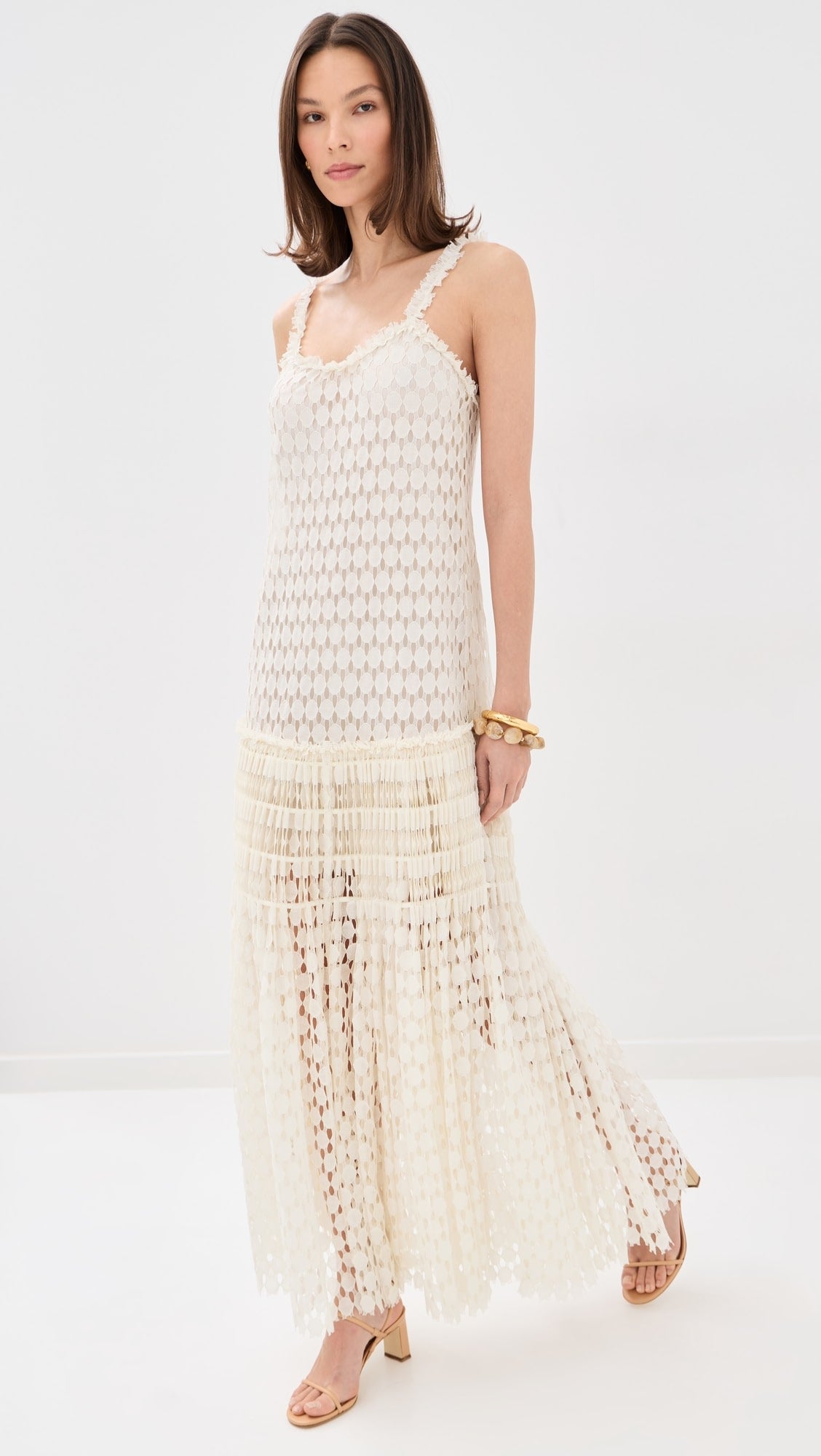 Ulla Johnson Filippa Lace Applique Silk Gown
