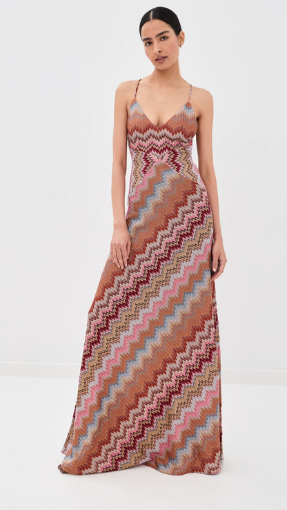 Missoni One Shoulder Long Dress