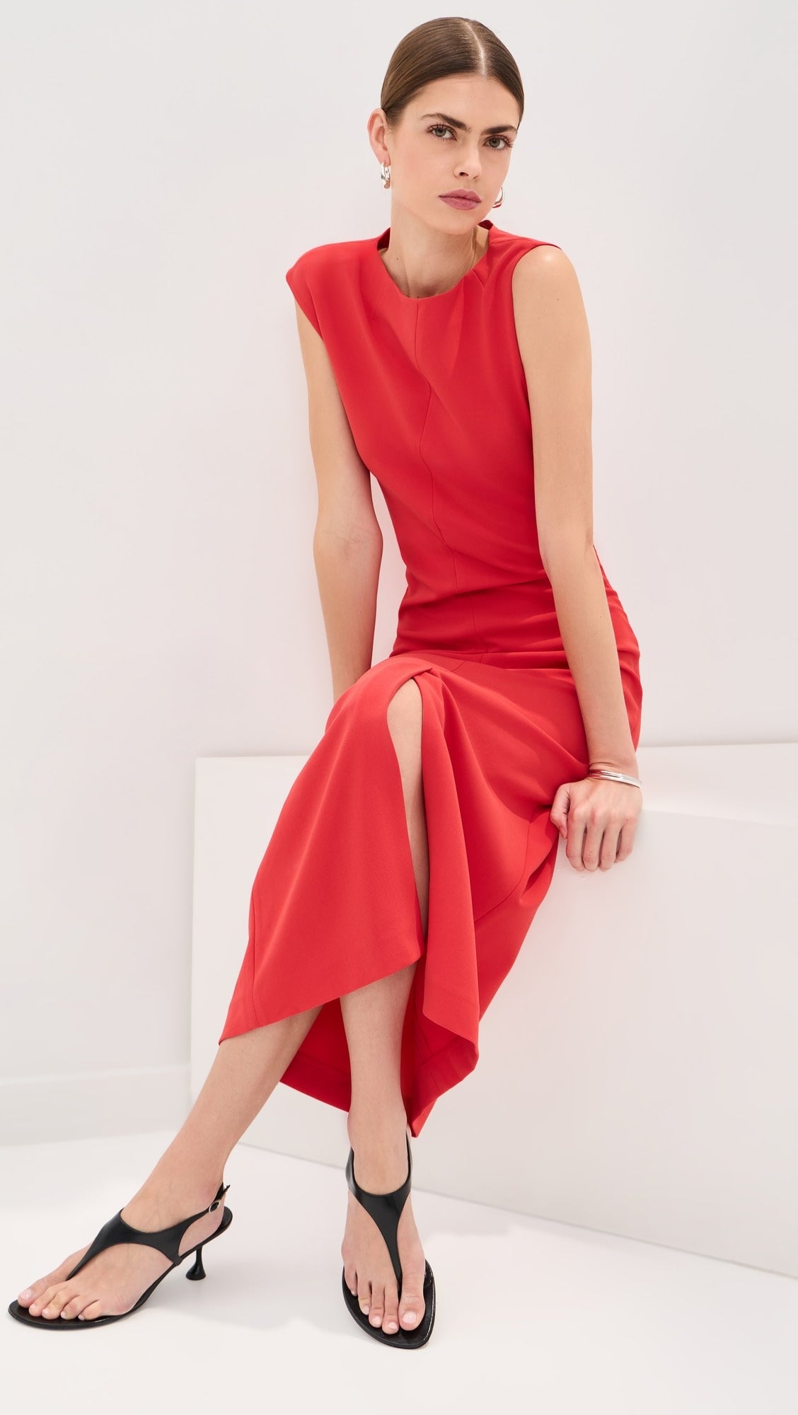 Brandon Maxwell The Isadora Knot-Detailed Draped Maxi Dress