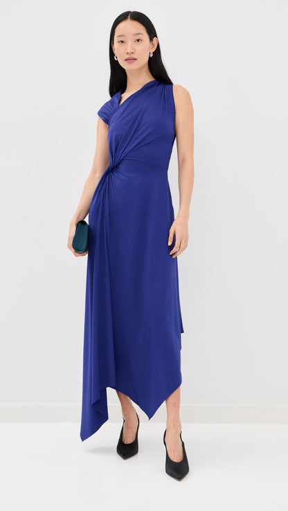 Brandon Maxwell The Isadora Knot-Detailed Draped Maxi Dress