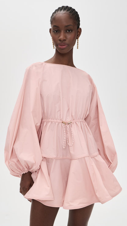 Zimmermann Luna Shirred Lantern Dress