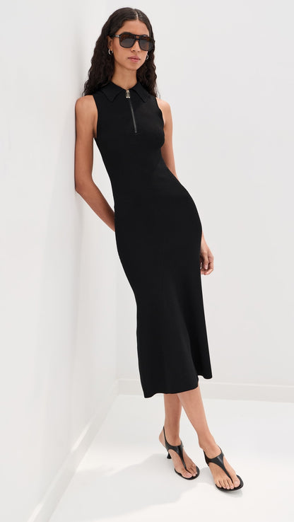 Versace Draped Jersey Midi Dress