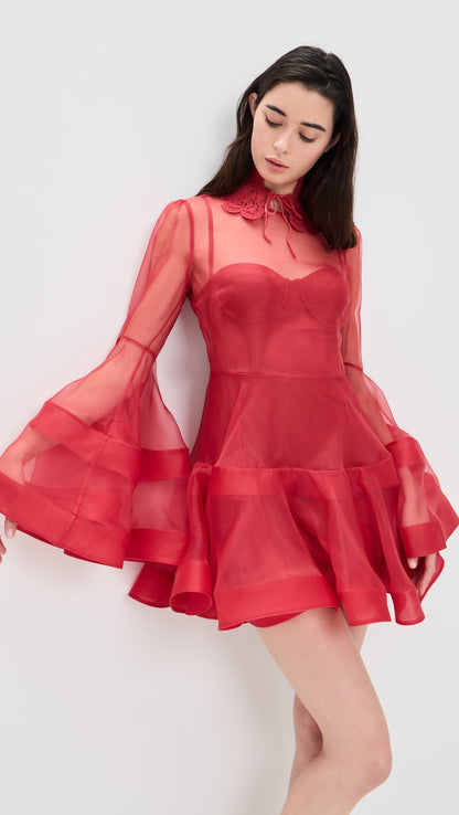 Zimmermann Alchemy Shirred Mini Dress