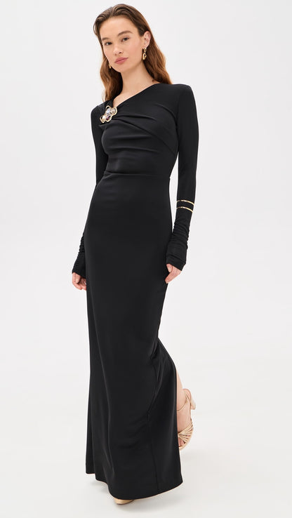 Victoria Beckham Mesh Detail Gown