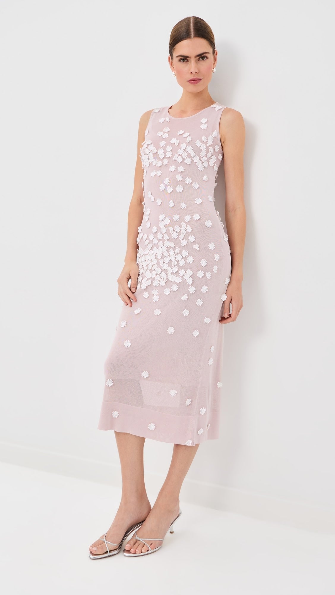 Versace Draped Jersey Midi Dress