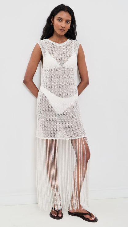 Balmain Monogram Bodycon Knit Short Dress