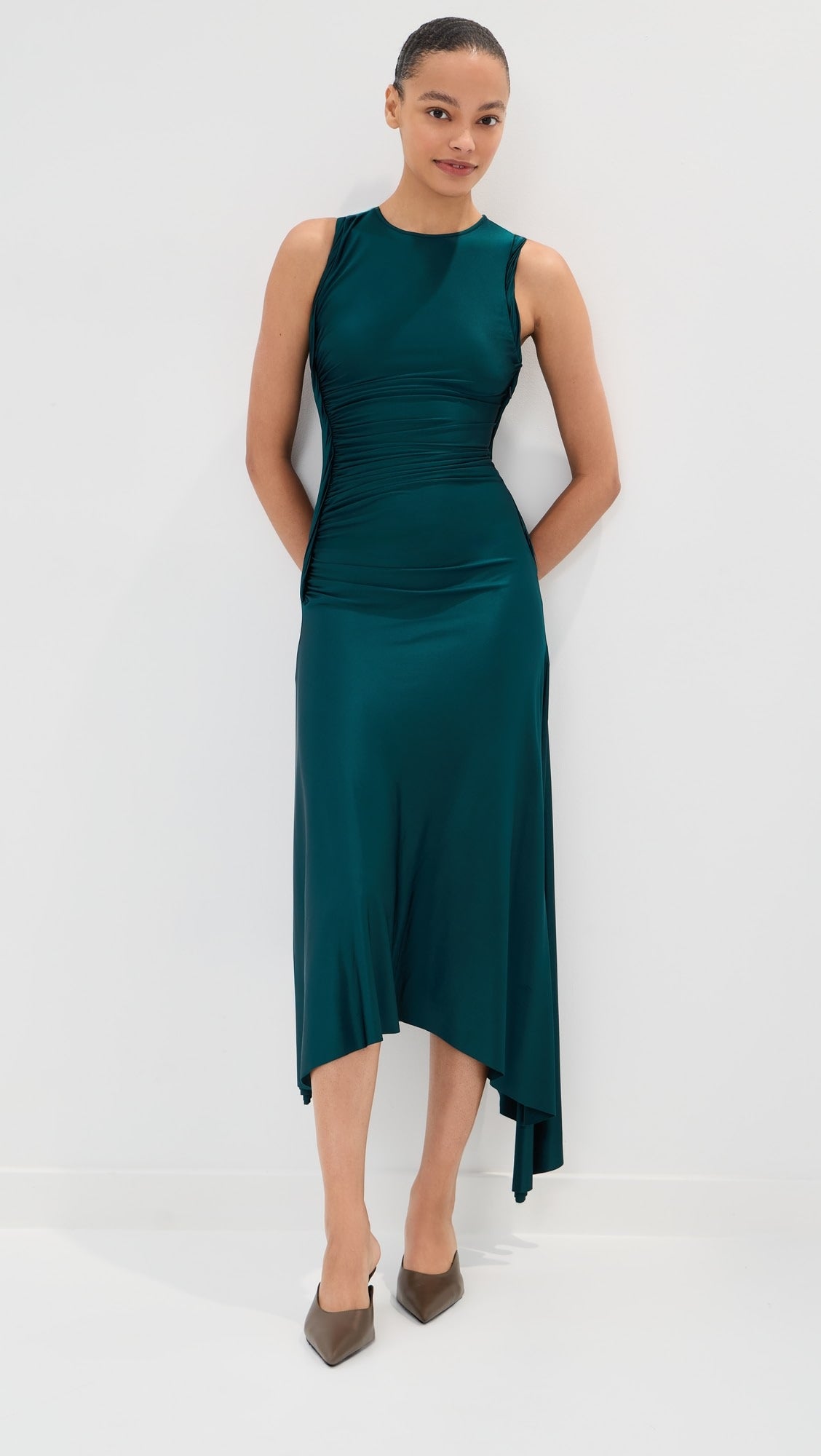 Brandon Maxwell The Isadora Knot-Detailed Draped Maxi Dress